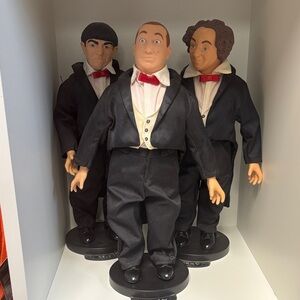 Black and White Comedic Trio Figurines